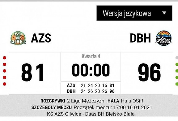 Wygrywamy w Gliwicach 81-96!